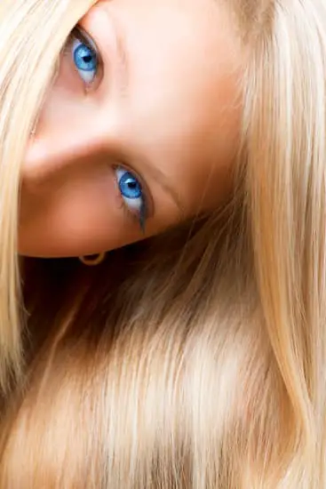 Eyes blue blonde pretty with girls hair and Why Are